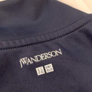 UNIQLO x JW Anderson Women's Airism Half Zip Running Tee Navy Red